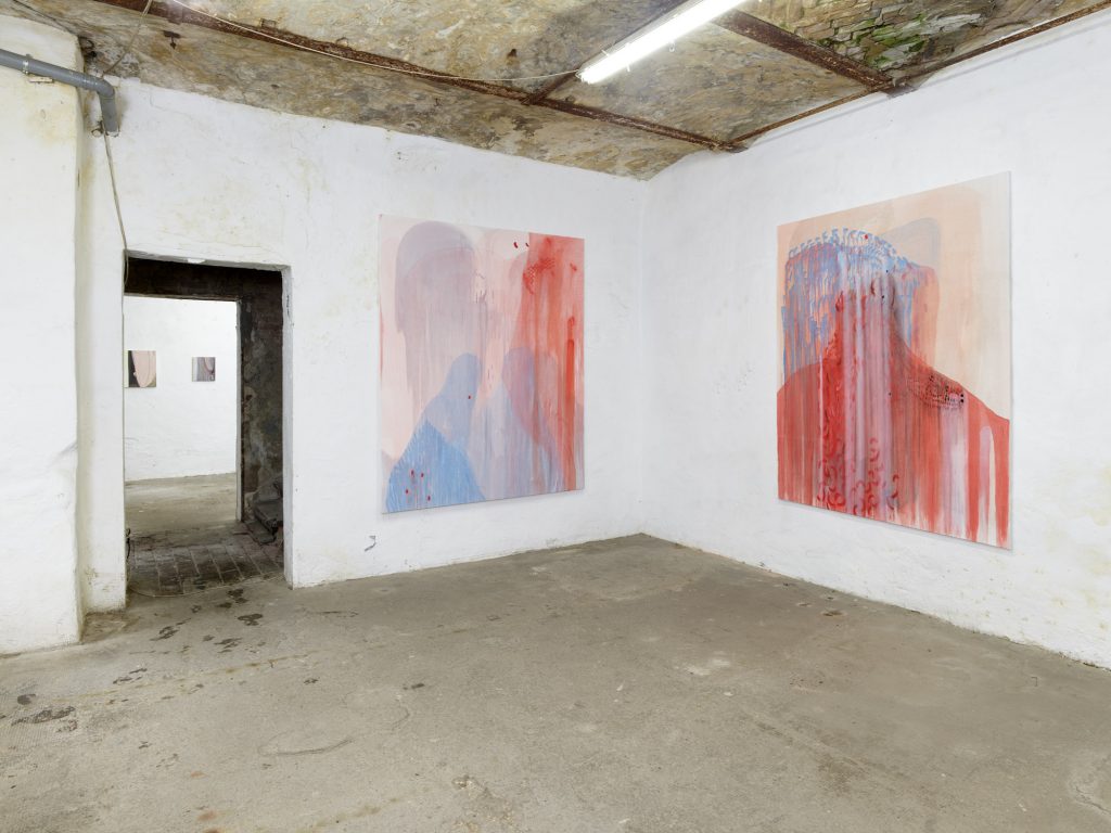 Painting Exhibition A Matter of Touch, exhibition view, Adrienne Elyse Meyers, Rubica von Streng, Jurriaan Benschop