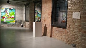 Exhibition Reimagining Europe, works by Michael Markwick, Mark Manders